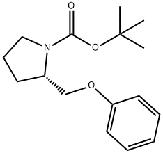 (S)-tert-butyl 2-(phenoxymethyl)pyrrolidine-1-carboxylate Struktur