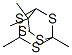 1,5,10,10-Tetramethyl-2,4,6,8,9-pentathiaadamantane Struktur