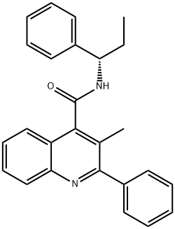 3-メチル-2-フェニル-N-[(1S)-1-フェニルプロピル]-4-キノリンカルボキサミド 化學(xué)構(gòu)造式