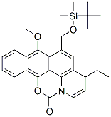 3H,12H-Benzo[h]quino[1,8,7-cde][1,3]benzoxazin-12-one,  5-[[[(1,1-dimethylethyl)dimethylsilyl]oxy]methyl]-3-ethyl-6-methoxy-  (9CI) Struktur