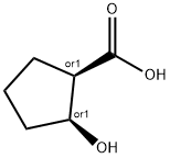 CIS-2-HYDROXY-1-CYCLOPENTANECARBOXYLIC ACID,99% Struktur