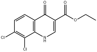 ETHYL 7,8-DICHLORO-1,4-DIHYDRO-4-OXOQUINOLINE-3-CARBOXYLATE Struktur