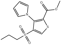 METHYL 4-(PROPYLSULFONYL)-3-(1H-PYRROL-1-YL)THIOPHENE-2-CARBOXYLATE Struktur