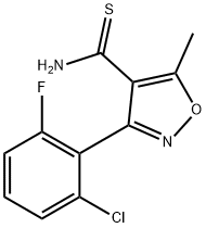 3-(2-CHLORO-6-FLUOROPHENYL)-5-METHYLISOXAZOLE-4-THIOCARBOXAMIDE Struktur