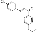 3-(4-CHLOROPHENYL)-1-(4-ISOBUTYLPHENYL)PROP-2-EN-1-ONE Struktur