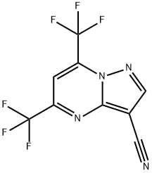 5,7-BIS(TRIFLUOROMETHYL)-3-CYANOPYRAZOLO[1,5-A]PYRIMIDINE Struktur