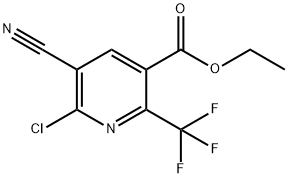 ETHYL 2-CHLORO-3-CYANO-6-(TRIFLUOROMETHYL)-PYRIDINE-5-CARBOXYLATE Struktur