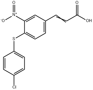 3-[4-[(4-CHLOROPHENYL)THIO]-3-NITROPHENYL]ACRYLIC ACID Struktur