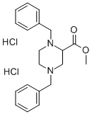 2-PIPERAZINECARBOXYLIC ACID, 1,4-BIS(PHENYLMETHYL)-METHYL ESTER,DIHYDROCHLORIDE Struktur