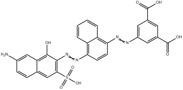 5-4-(7-Amino-1-hydroxy-3-sulfonaphthalen-2-ylazo)naphthalen-1-ylazoisophthalicacid Struktur