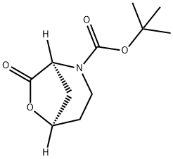 (1S,5R)-tert-Butyl 7-oxo-6-oxa-2-azabicyclo[3.2.1]octane-2-carboxylate Struktur