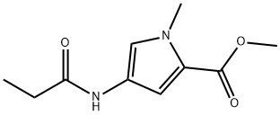 1H-Pyrrole-2-carboxylicacid,1-methyl-4-[(1-oxopropyl)amino]-,methylester Struktur