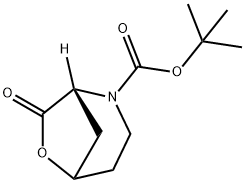 (1R,5S)-tert-Butyl 7-oxo-6-oxa-2-azabicyclo[3.2.1]octane-2-carboxylate Struktur