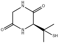 2,5-Piperazinedione,3-(1-mercapto-1-methylethyl)-,(S)-(9CI) Struktur