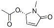 2H-Pyrrol-2-one,5-(acetyloxy)-1,5-dihydro-1-methyl-,(5S)-(9CI) Struktur