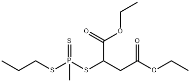 Succinic acid, mercapto-, diethyl ester, propyl methylphosphonotrithio ate Struktur