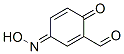 1,4-Cyclohexadiene-1-carboxaldehyde, 3-(hydroxyimino)-6-oxo- (9CI) Struktur