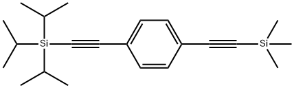 triisopropyl((4-((triMethylsilyl)ethynyl) phenyl)ethynyl)silane Struktur