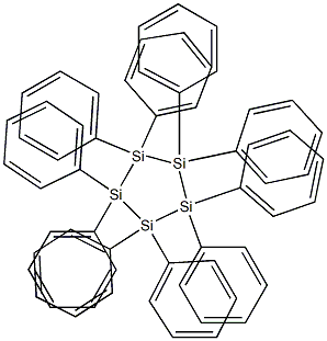 Decaphenylcyclopentasilane Struktur