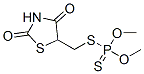 Dithiophosphoric acid S-[(2,4-dioxothiazolidin-5-yl)methyl]O,O-dimethyl ester Struktur