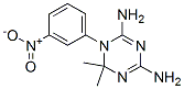 1-(3-Nitrophenyl)-6,6-dimethyl-1,6-dihydro-1,3,5-triazine-2,4-diamine Struktur