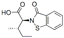 (2S,3S)-3-METHYL-2-(3-OXO-2,3-DIHYDRO-1,2-BENZISOTHIAZOL-2-YL)VALERIC ACID Struktur