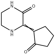 Piperazinone, 3-(2-oxocyclopentylidene)- (9CI) Struktur