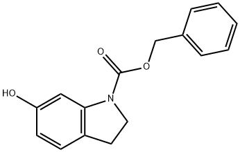 1H-INDOLE-1-CARBOXYLIC ACID,2,3-DIHYDRO-6-HYDROXY-,PHENYLMETHYL ESTER Struktur