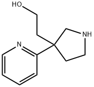 2-(3-(pyridin-2-yl)pyrrolidin-3-yl)ethanol Struktur