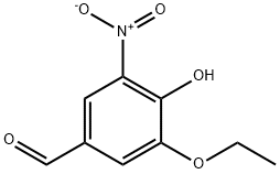 3-ETHOXY-4-HYDROXY-5-NITROBENZALDEHYDE Struktur