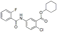 cyclohexyl 2-chloro-5-[(2-fluorobenzoyl)amino]benzoate Struktur