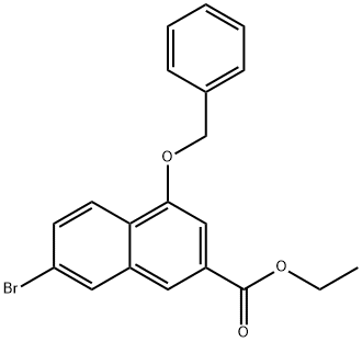 2-Naphthalenecarboxylic acid, 7-broMo-4-(phenylMethoxy)-, ethyl ester Struktur