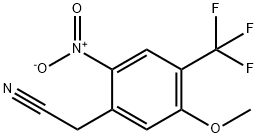 5-メトキシ-2-ニトロ-4-(トリフルオロメチル)フェニルアセトニトリル 化學(xué)構(gòu)造式