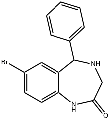 7-BROMO-5-PHENYL-1,3,4,5-TETRAHYDRO-2H-1,4-BENZODIAZEPIN-2-ONE Struktur