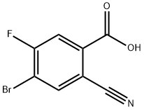 4-Bromo-2-cyano-5-fluorobenzoic acid Struktur