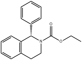 Ethyl (S)-1-phenyl-1,2,3,4-tetrahydro-2-isoquinolinecarboxylate Struktur