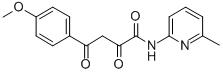 alpha,gamma-Dioxo-4-methoxy-N-(6-methyl-2-pyridinyl)benzenebutanamide Struktur