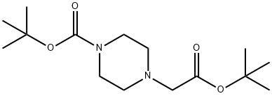 TERT-BUTYL 4-(2-TERT-BUTOXY-2-OXOETHYL)PIPERAZINE-1-CARBOXYLATE Struktur