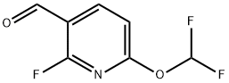 6-Difluoromethoxy-2-fluoro-3-formylpyridine Struktur