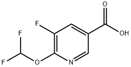 6-Difluoromethoxy-5-fluoronicotinic acid Struktur