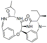 (2S,3R)-2-Dimethylamino-3-methyl-N-[(3R,4S,7S)-7-(2-methylpropyl)-5,8-dioxo-3-phenyl-2-oxa-6,9-diazabicyclo[10.2.2]hexadeca-10,12,14(1),15-tetren-4-yl]pentanamide Struktur