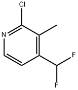 Pyridine, 2-chloro-4-(difluoromethyl)-3-methyl- Struktur