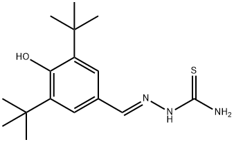 2-{(E)-[3,5-di(tert-butyl)-4-hydroxyphenyl]methylidene}-1-hydrazinecarbothioamide Struktur