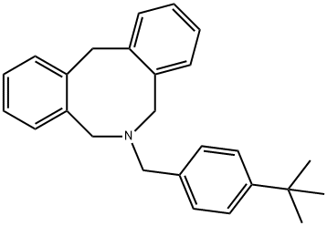 6-(p-tert-Butylbenzyl)-5,6,7,12-tetrahydrodibenz[c,f]azocine Struktur