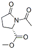 Proline,  1-acetyl-5-oxo-,  methyl  ester Struktur