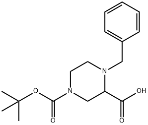 1-BENZYL-4-BOC-PIPERAZINE-2-CARBOXYLIC ACID Struktur