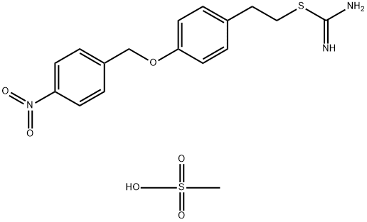 2-[2-[4-(4-NITROBENZYLOXY)PHENYL]ETHYL]ISOTHIOUREA MESYLATE Structure