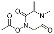 2,5-Piperazinedione,1-acetyl-4-methyl-3-methylene-(9CI) Struktur