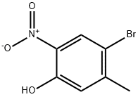 4-bromo-5-methyl-2-nitrophenol Struktur