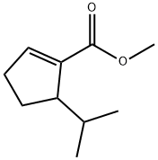 1-Cyclopentene-1-carboxylicacid,5-(1-methylethyl)-,methylester(9CI) Struktur